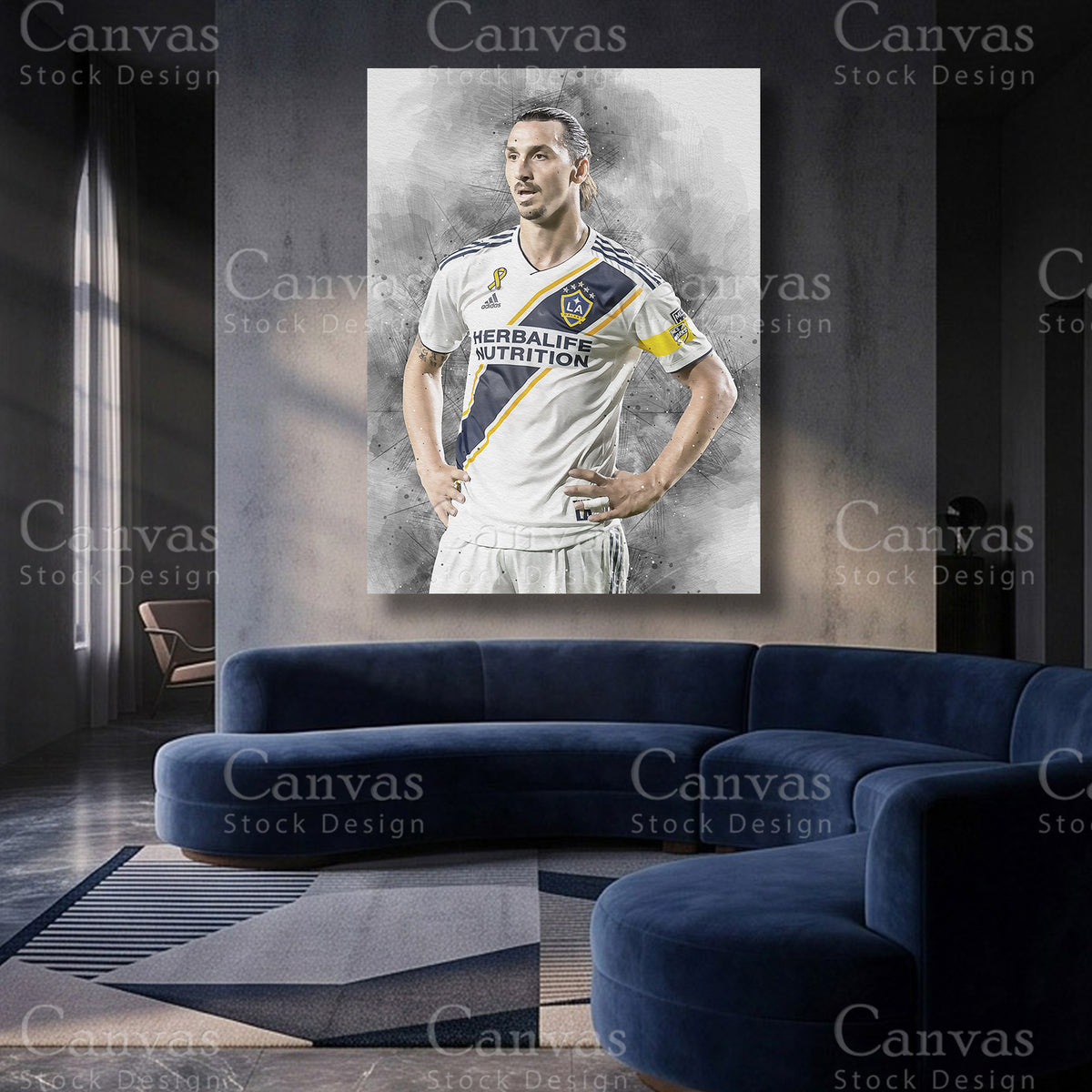 Zlatan Ibrahimovic Soccer Canvas Artwork