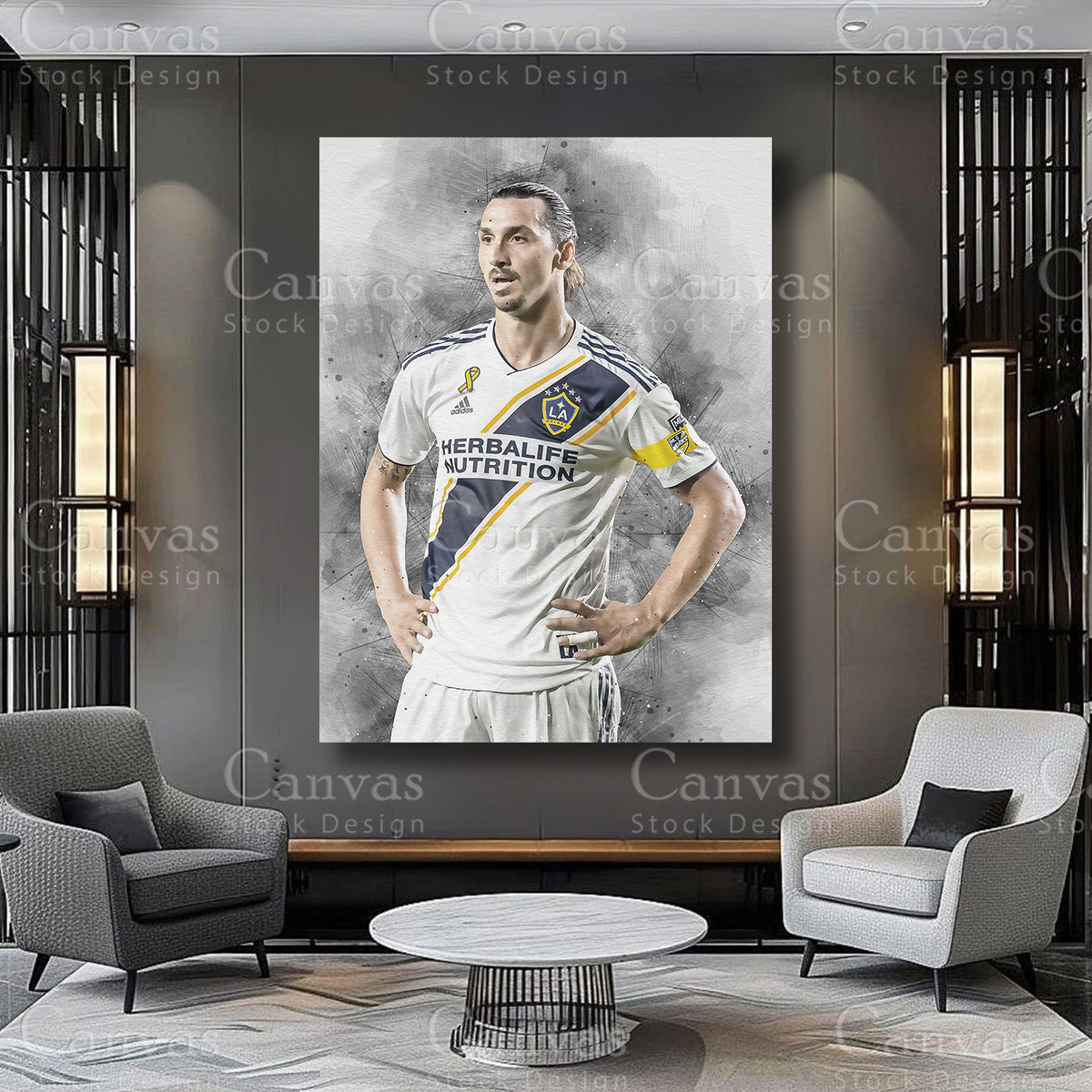 Zlatan Ibrahimovic Athlete Wall Art on Premium Canvas