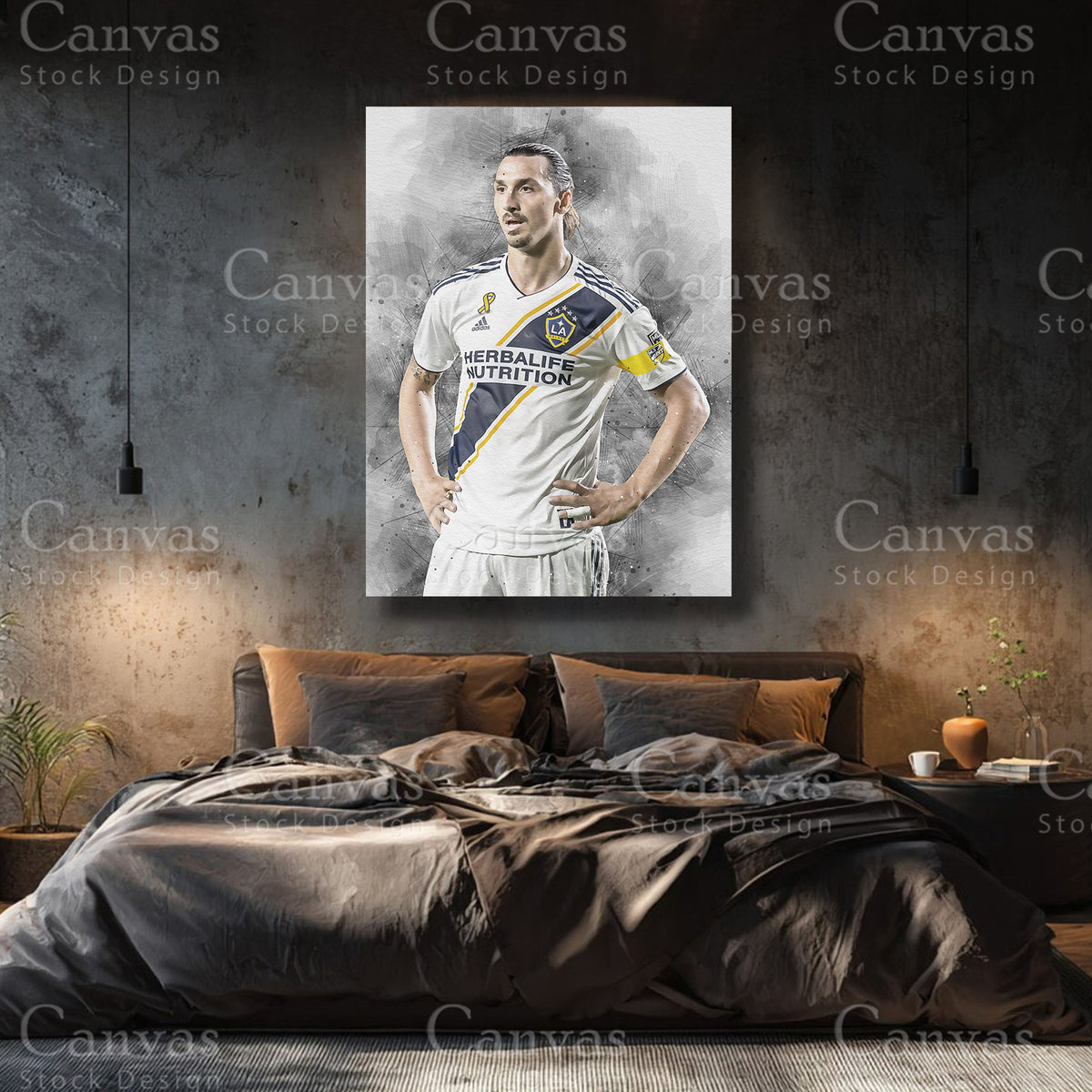 Zlatan Ibrahimovic Premium Soccer Canvas Wall Art