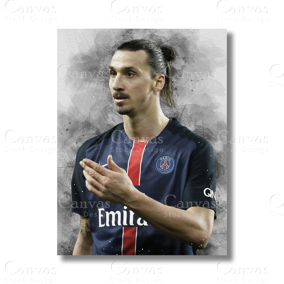 Zlatan Ibrahimović Legendary Football Canvas Wall Art