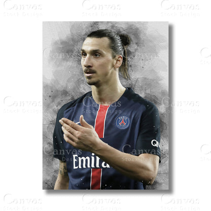 Zlatan Ibrahimović Legendary Football Canvas Wall Art