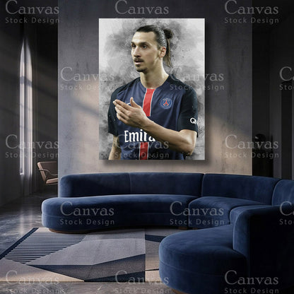 Zlatan Ibrahimovic Football Canvas Artwork
