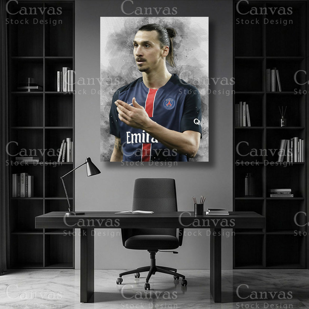 Zlatan Ibrahimović Soccer Canvas Wall Art