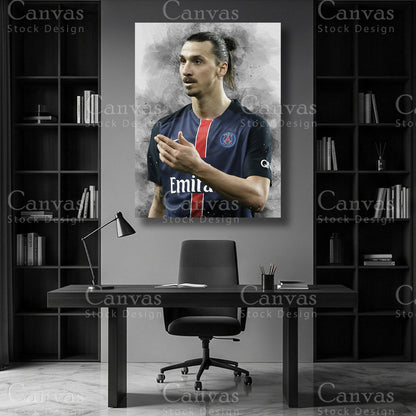 Zlatan Ibrahimović Soccer Canvas Wall Art