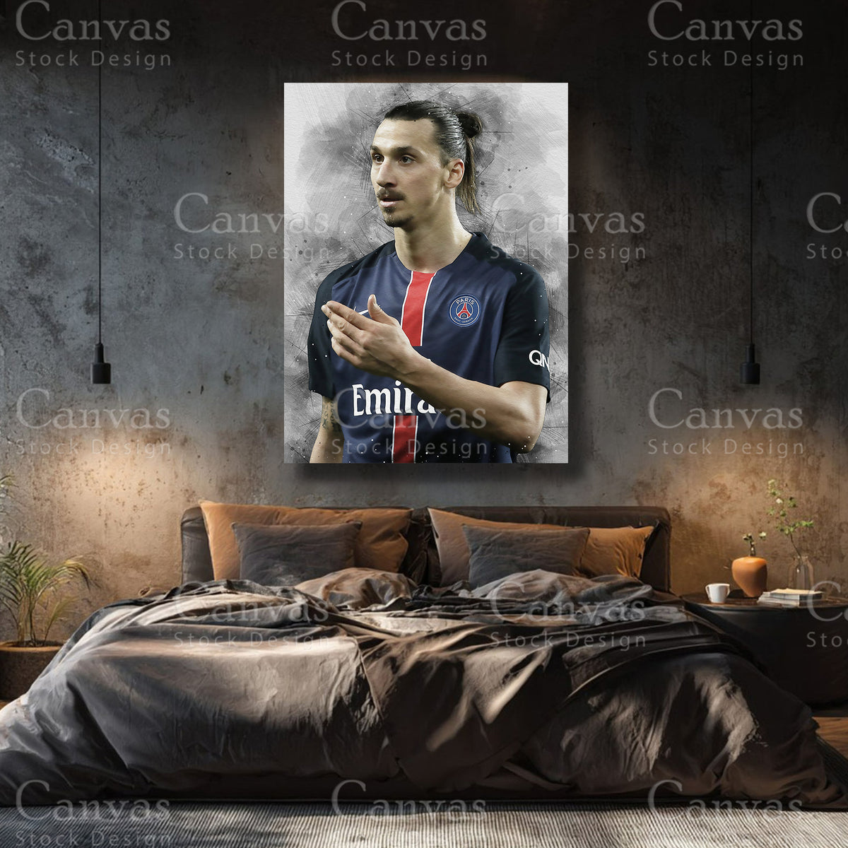 Zlatan Ibrahimović Premium Soccer Canvas Wall Art