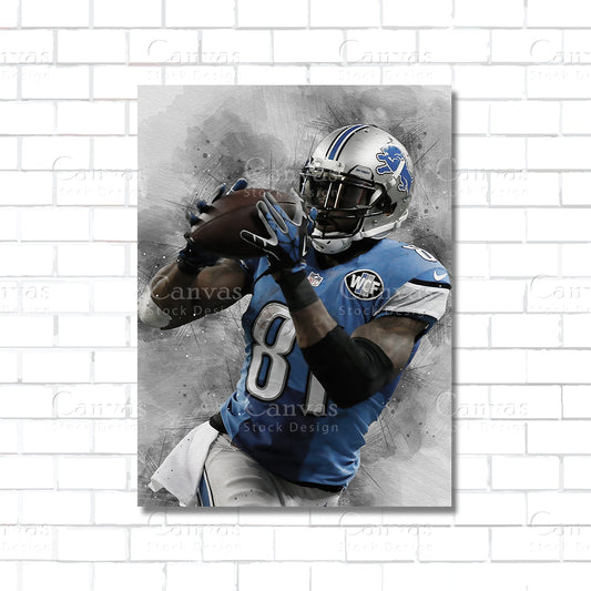 Calvin Johnson Canvas Wall Art