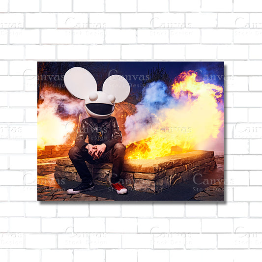 Deadmau5 Canvas Wall Art – EDM DJ Poster Print