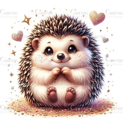 Watercolour Hedgehog, Baby Animals, Animal Clipart, Watercolor Animals, Animal Stickers, Summer Clipart, Fantasy Clipart