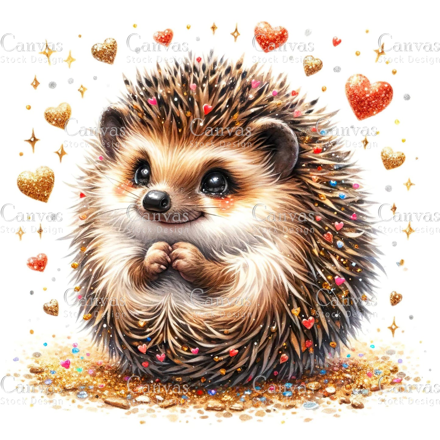 Watercolour Hedgehog, Baby Animals, Animal Clipart, Watercolor Animals, Animal Stickers, Summer Clipart, Fantasy Clipart