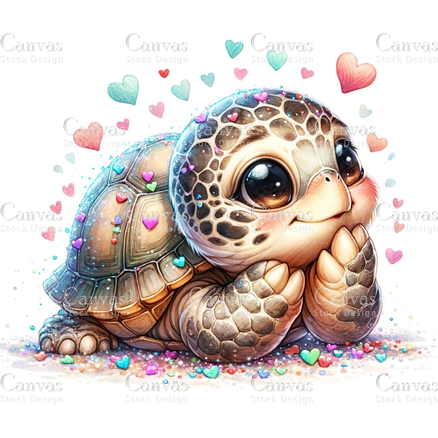 Watercolour Turtle, Baby Animals, Animal Clipart, Watercolor Animals, Animal Stickers, Summer Clipart, Fantasy Clipart