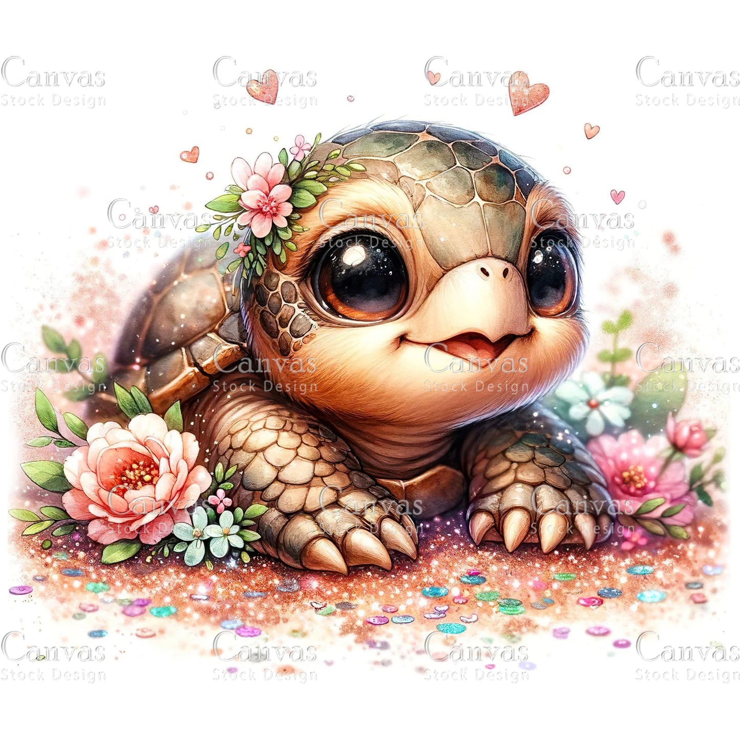 Watercolour Turtle, Baby Animals, Animal Clipart, Watercolor Animals, Animal Stickers, Summer Clipart, Fantasy Clipart