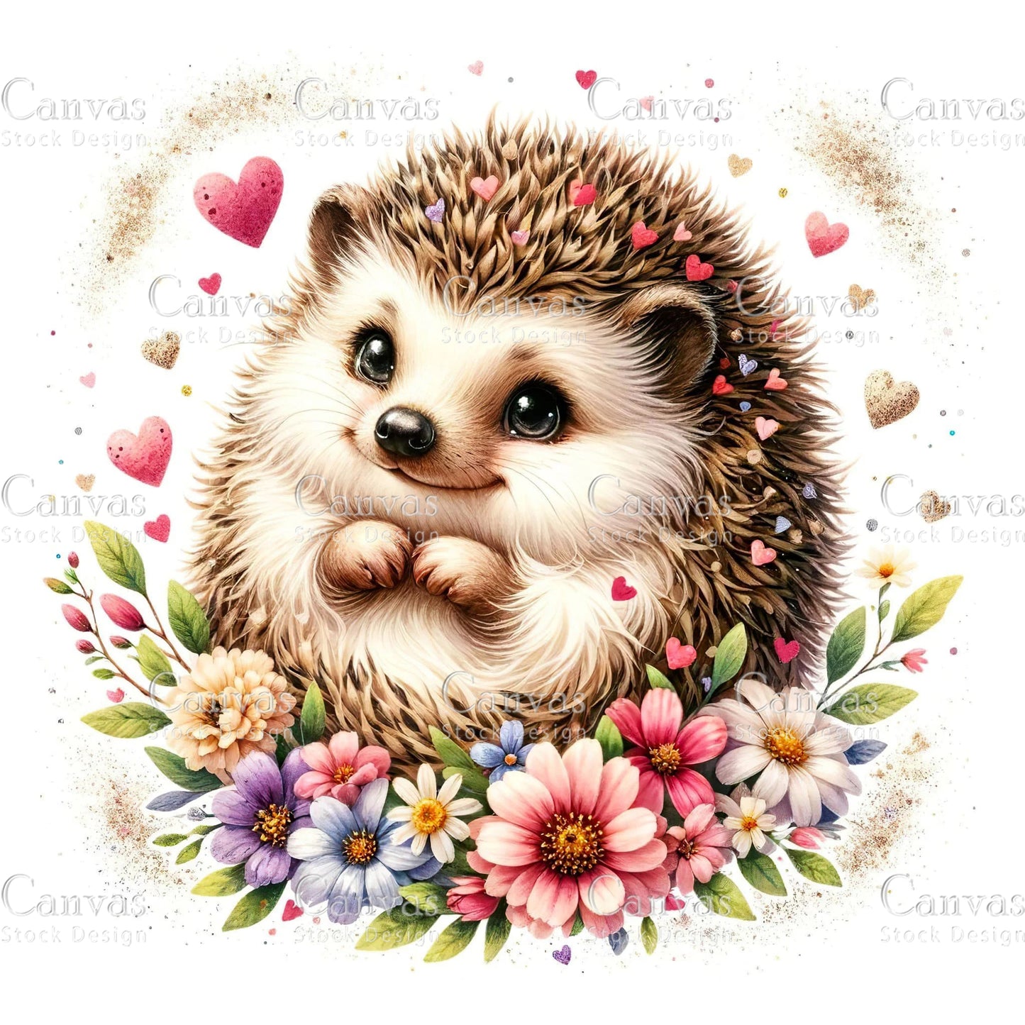 Watercolour Hedgehog, Baby Animals, Animal Clipart, Watercolor Animals, Animal Stickers, Summer Clipart, Fantasy Clipart