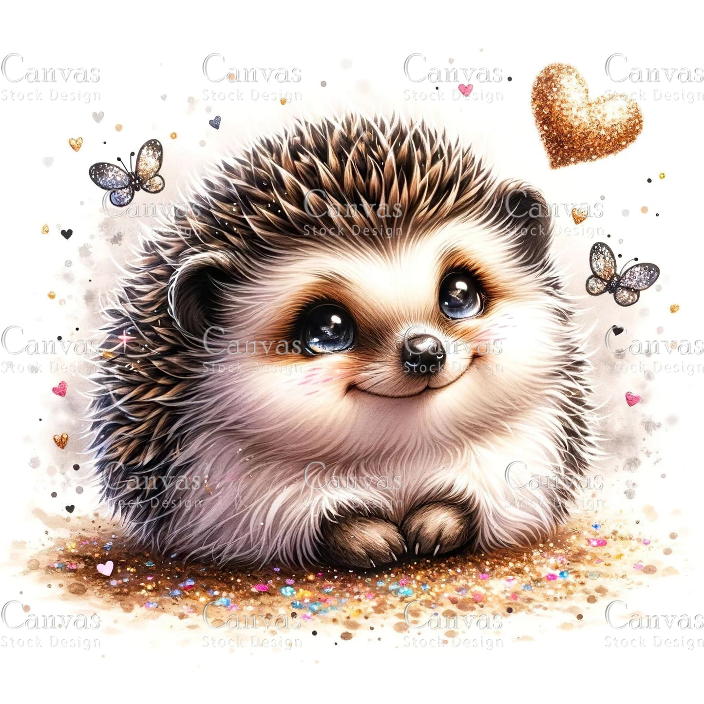 Watercolour Hedgehog, Baby Animals, Animal Clipart, Watercolor Animals, Animal Stickers, Summer Clipart, Fantasy Clipart