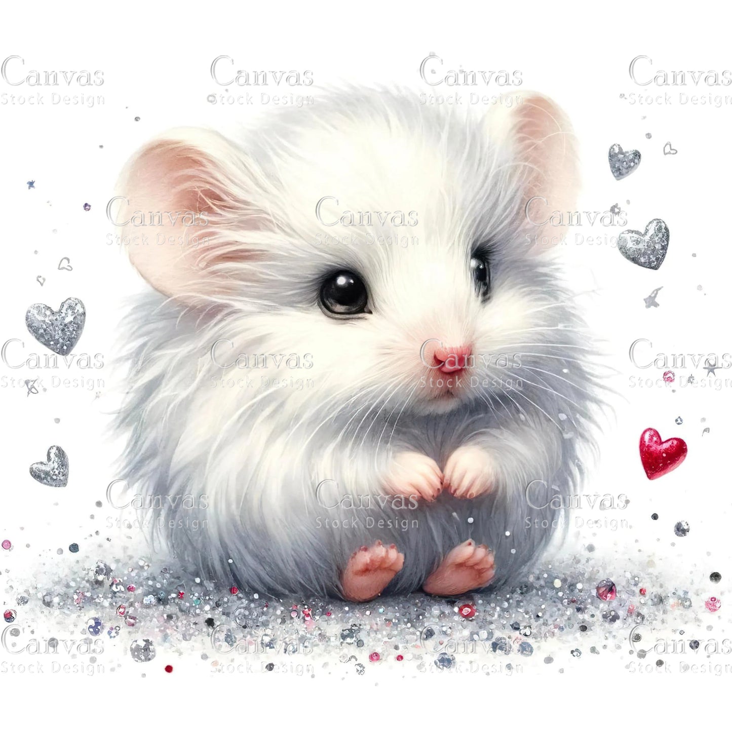 Watercolour White Mouse, Baby Animals, Animal Clipart, Watercolor Animals, Animal Stickers, Summer Clipart, Fantasy Clipart