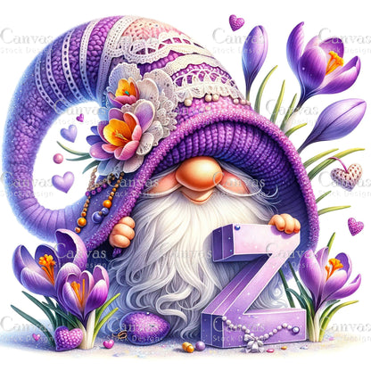 Watercolor Garden Gnome, Flower Gnome, Summer Gnome, Elf Clipart, Spring Clipart, Watercolour Clipart, Fantasy Clipart