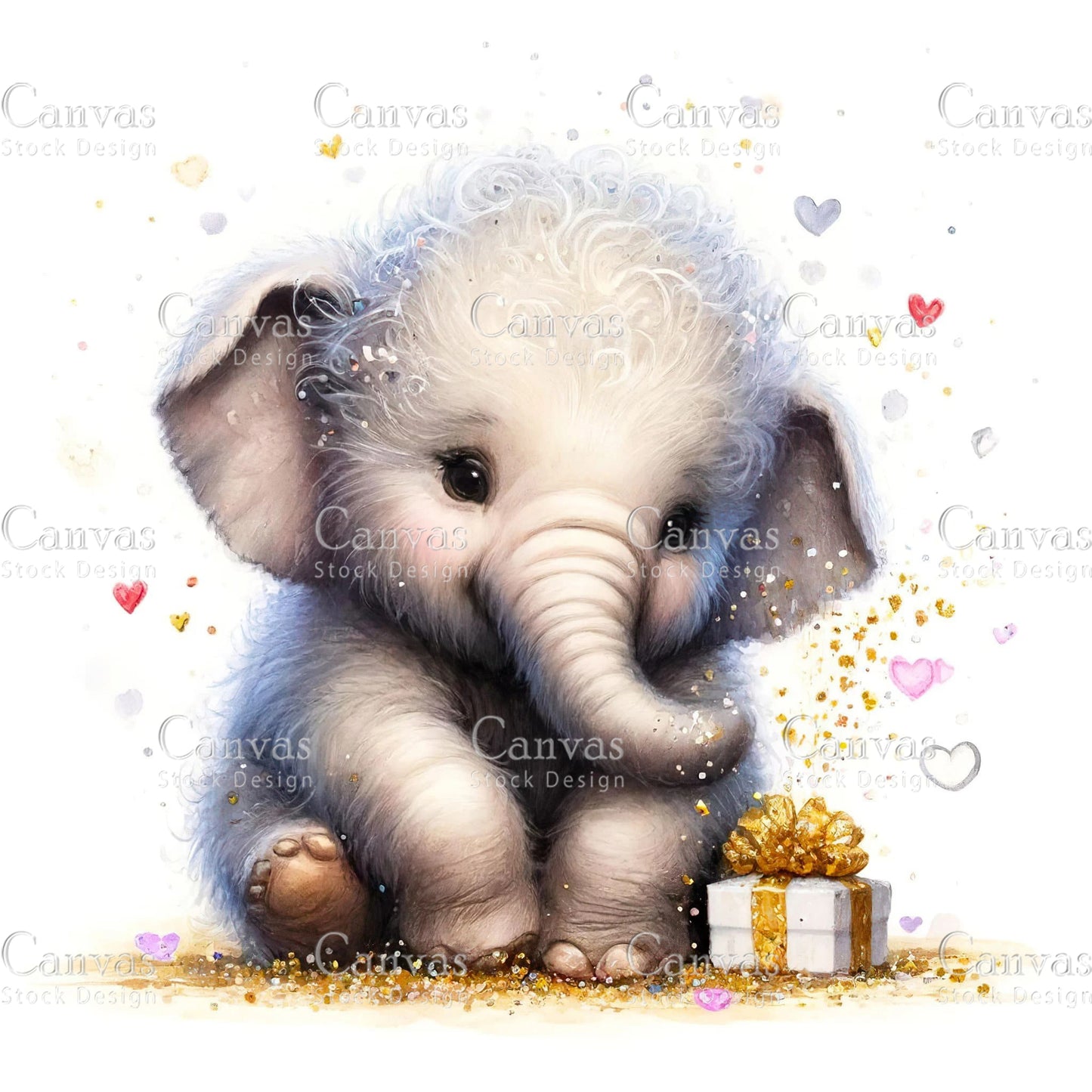 Watercolour Elephant Clipart, Baby Animals, Animal Clipart, Watercolor Animals, Animal Stickers, Summer Clipart, Fantasy Clipart