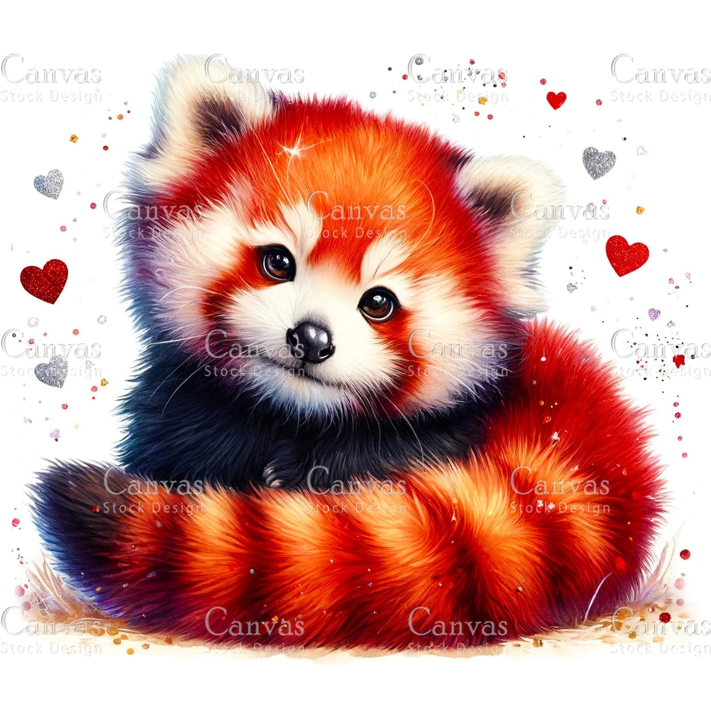 Watercolour Red Panda Clipart, Baby Animals, Animal Clipart, Watercolor Animals, Animal Stickers, Summer Clipart, Fantasy Clipart