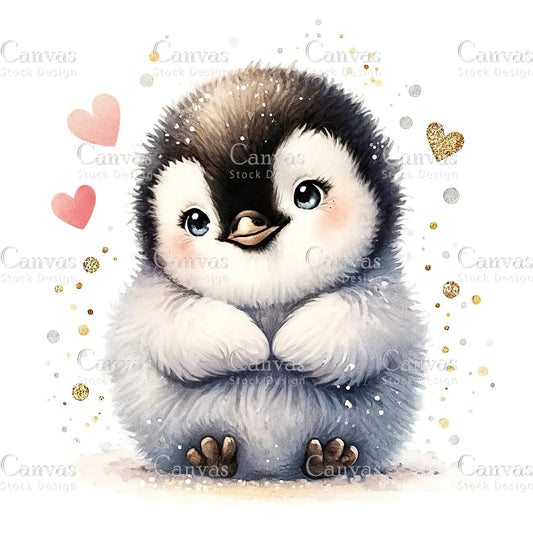 Watercolour Penguin, Baby Animals, Animal Clipart, Watercolor Animals, Animal Stickers, Summer Clipart, Fantasy Clipart