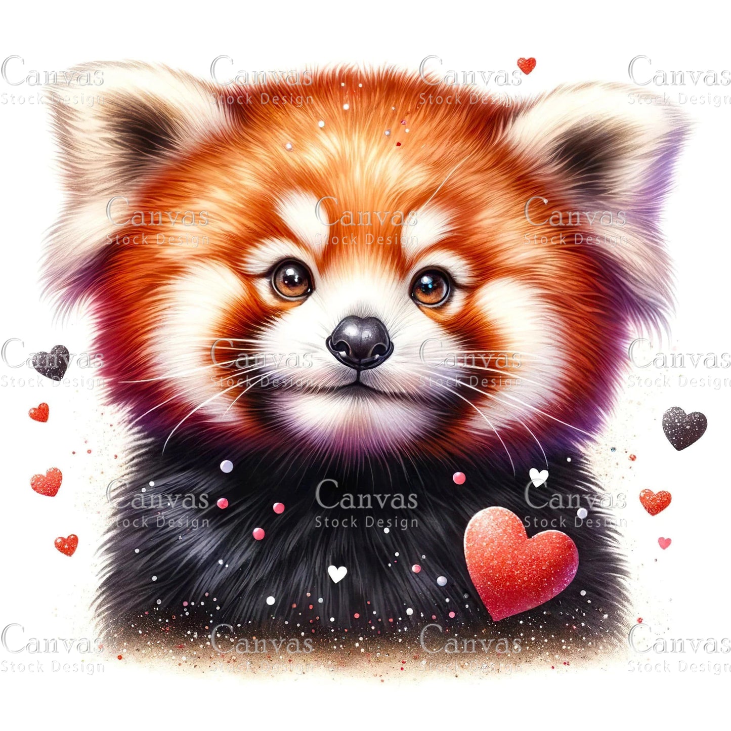 Watercolour Red Panda Clipart, Baby Animals, Animal Clipart, Watercolor Animals, Animal Stickers, Summer Clipart, Fantasy Clipart