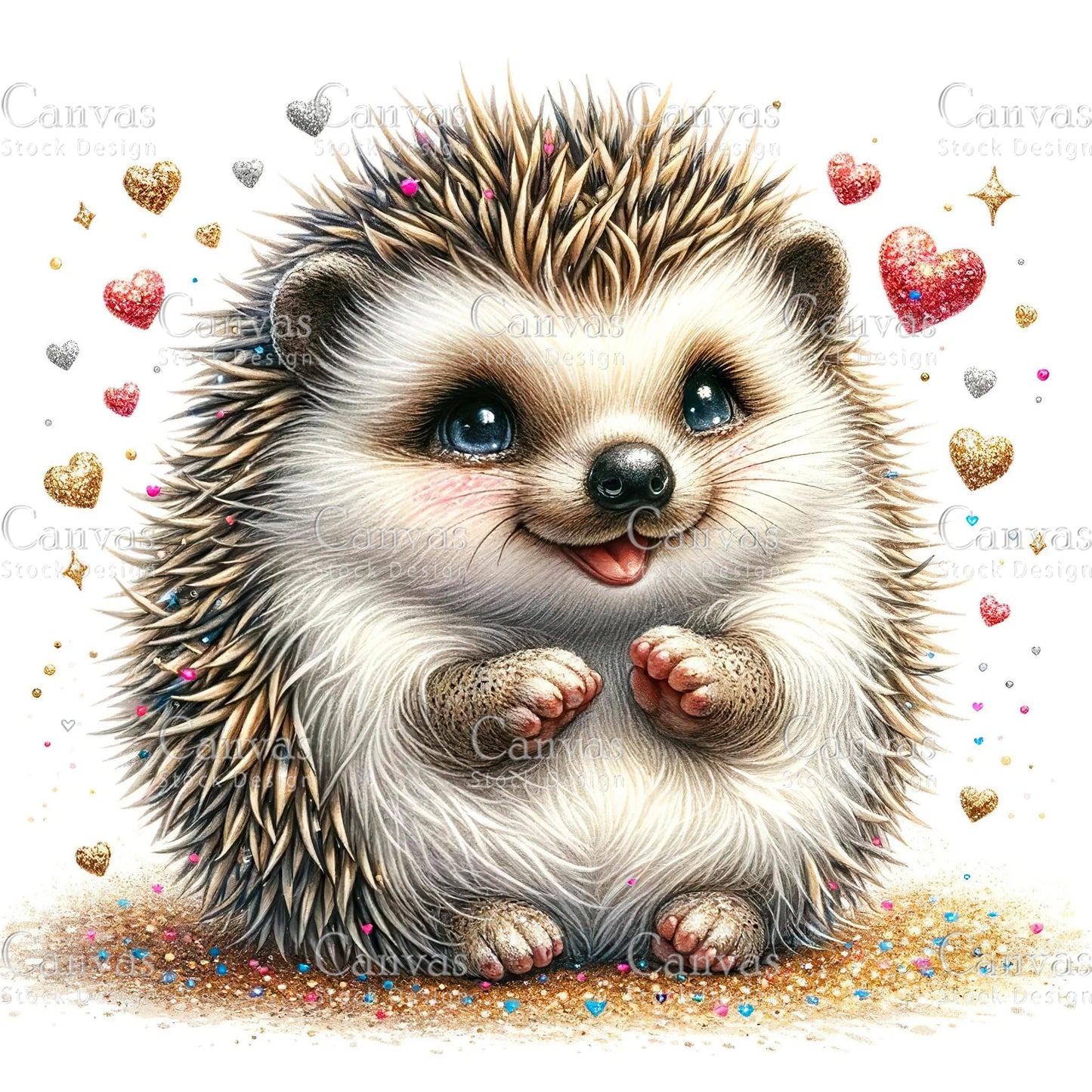 Watercolour Hedgehog, Baby Animals, Animal Clipart, Watercolor Animals, Animal Stickers, Summer Clipart, Fantasy Clipart