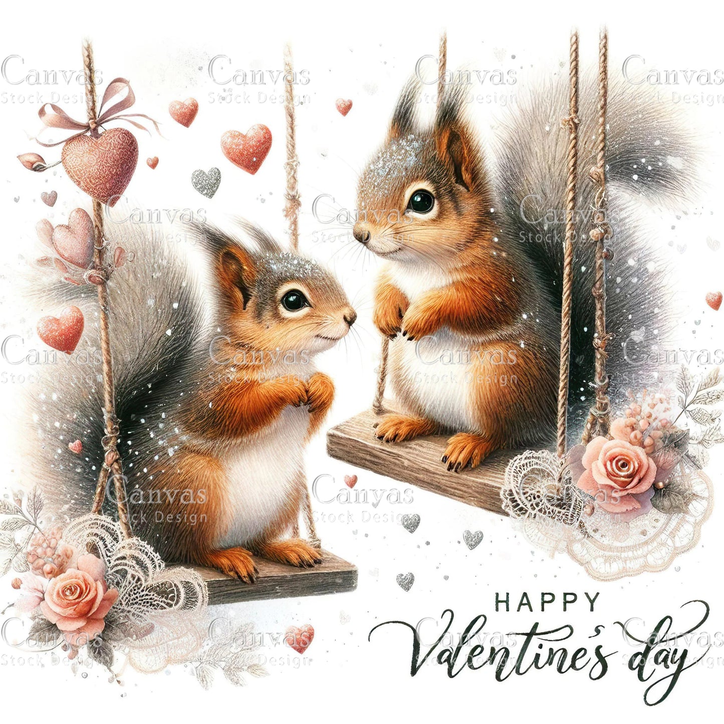 Watercolor animal clipart, Squirrel, Hedgehog, Deer, Spring clipart, Valentines clipart, Woodland animal clipart, Valentine printable