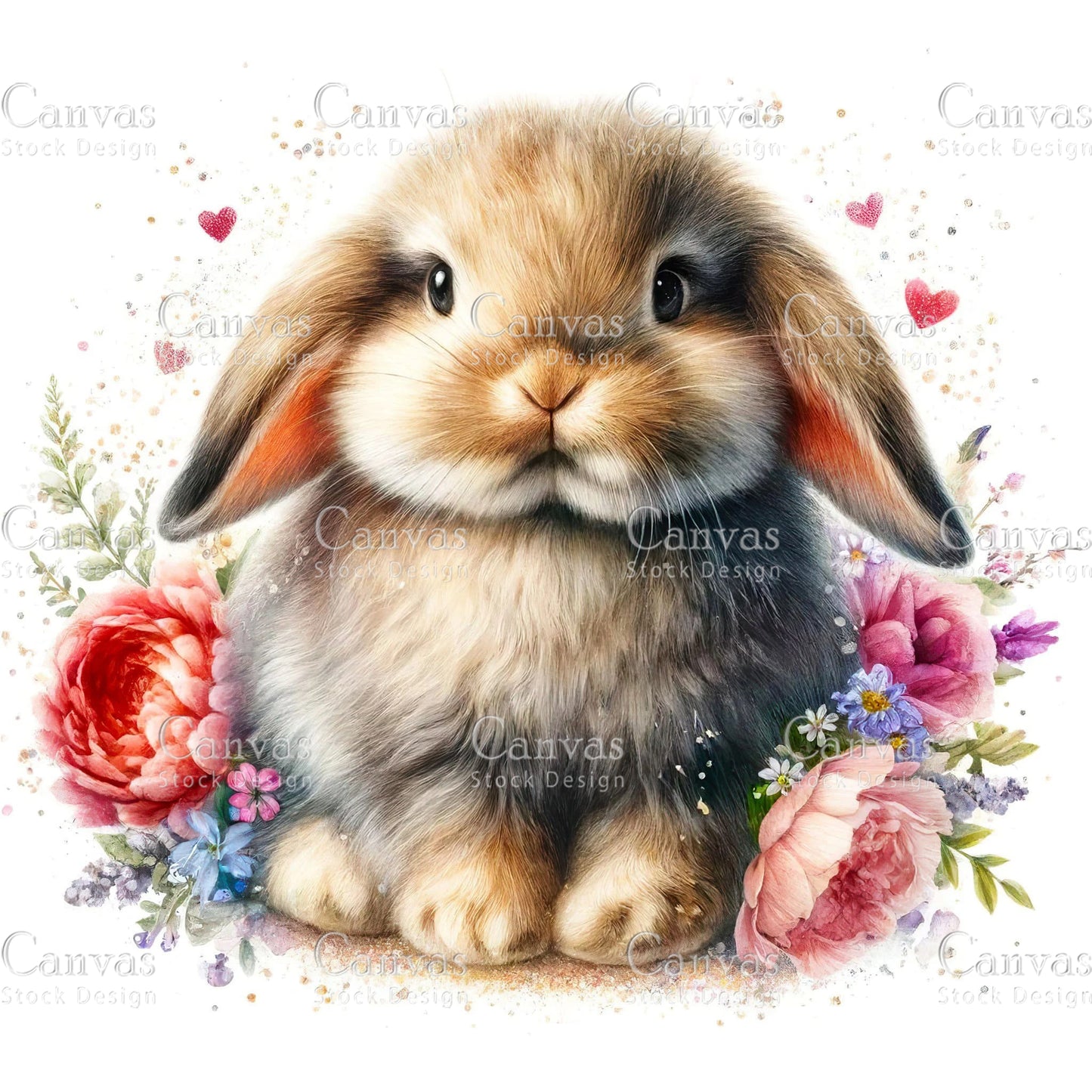 Watercolour White Rabbit, Baby Animals, Animal Clipart, Watercolor Animals, Animal Stickers, Summer Clipart, Fantasy Clipart