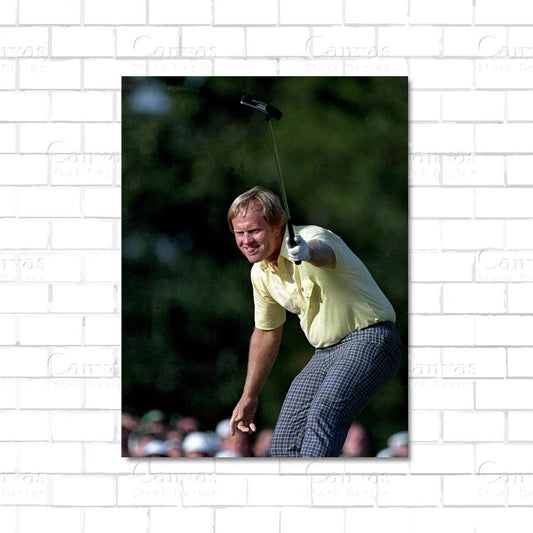 Jack Nicklaus golf canvas wall art – legendary golfer print for sports decor