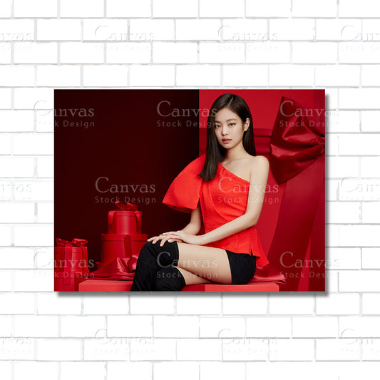 Jennie Kim Canvas Wall Art – BLACKPINK Star Poster Print