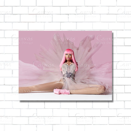Nicki Minaj Canvas Wall Art – Rap Queen Poster Print