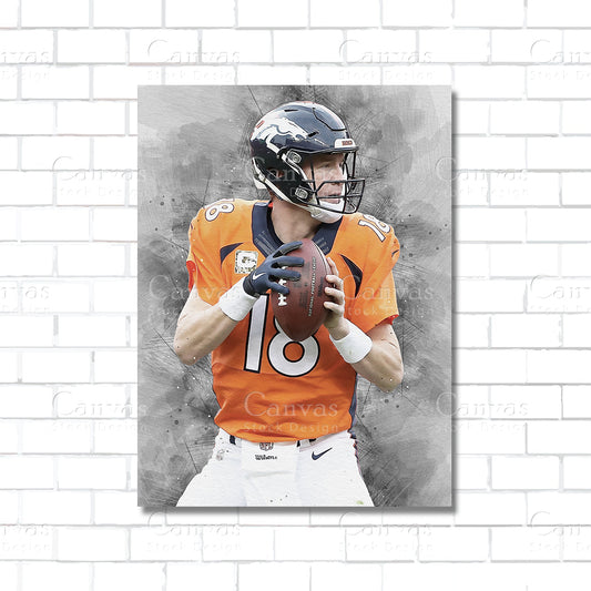 Peyton Manning Canvas Wall Art