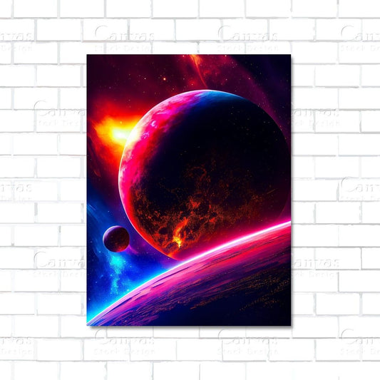 Scape Boom canvas wall art – bold abstract explosion with landscape elements